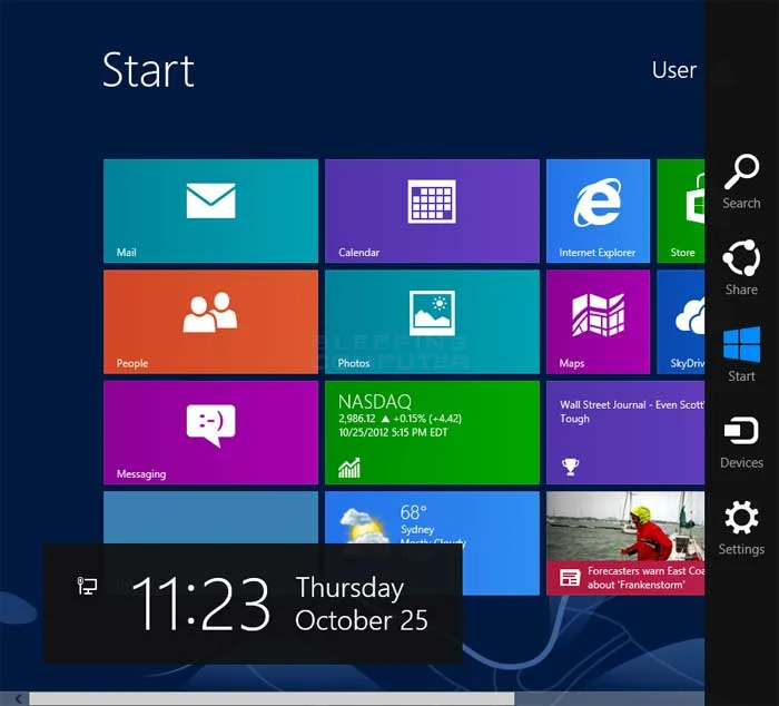 Image of Windows 8.1 Charms